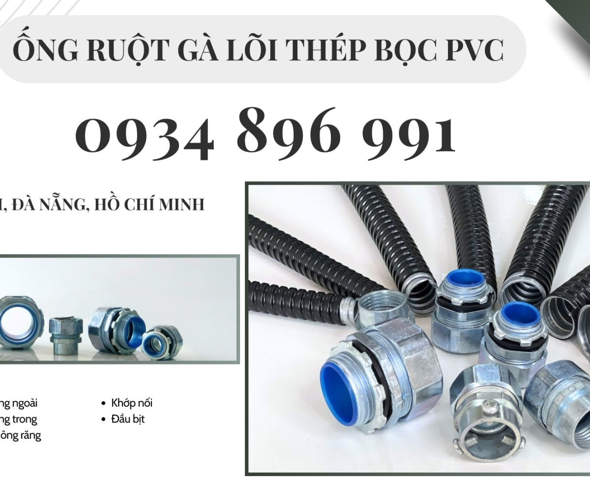 Ống Ruột Gà Lõi Thép Và Đầu Nối Phi 3/8, 1/2 Thanh Hóa, Hà Tĩnh, Nghệ An