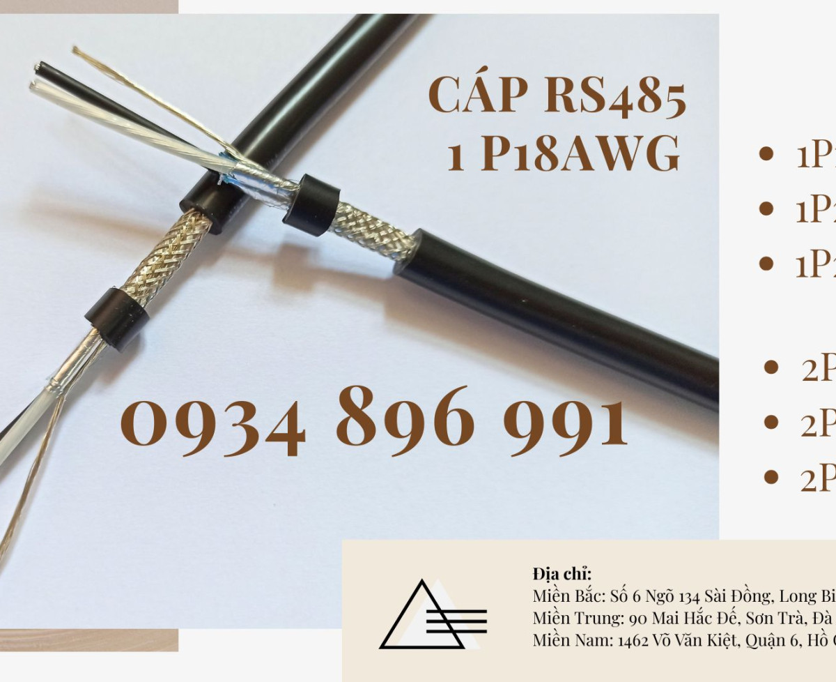 CÁP TÍN HIỆU RS485 1 PAIR 22 AWG KHÁNH HÒA, BÌNH ĐỊNH, GIA LAI