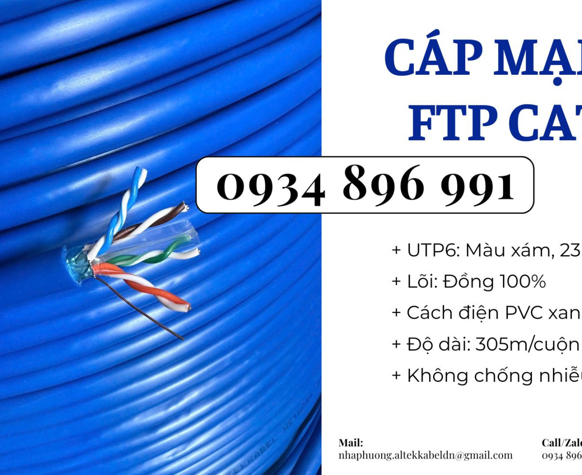 CÁP MẠNG CHỐNG NHIỄU FTP6 23AWG HÀ TĨNH, NGHỆ AN, THANH HÓA.