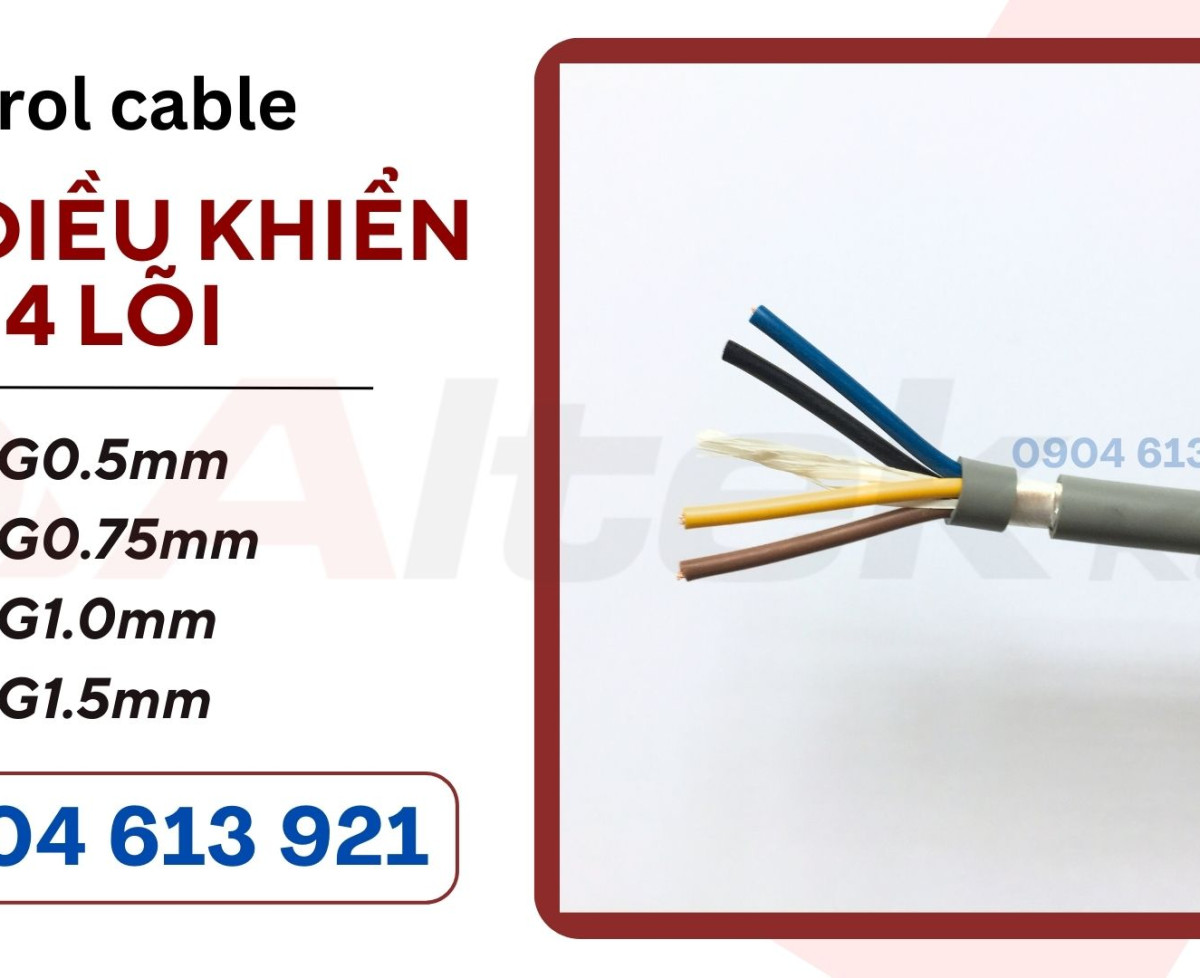 Cáp điều khiển 4x0.5/4x0.75/4x1.0/4x1.5 Altek Kabel chính hãng