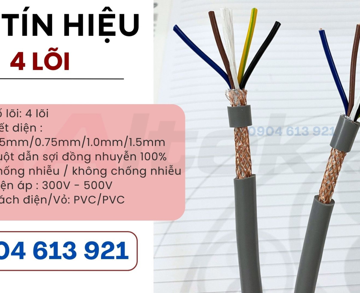 Cáp điều khiển 4x0.5/4x0.75/4x1.0/4x1.5 Altek Kabel chính hãng