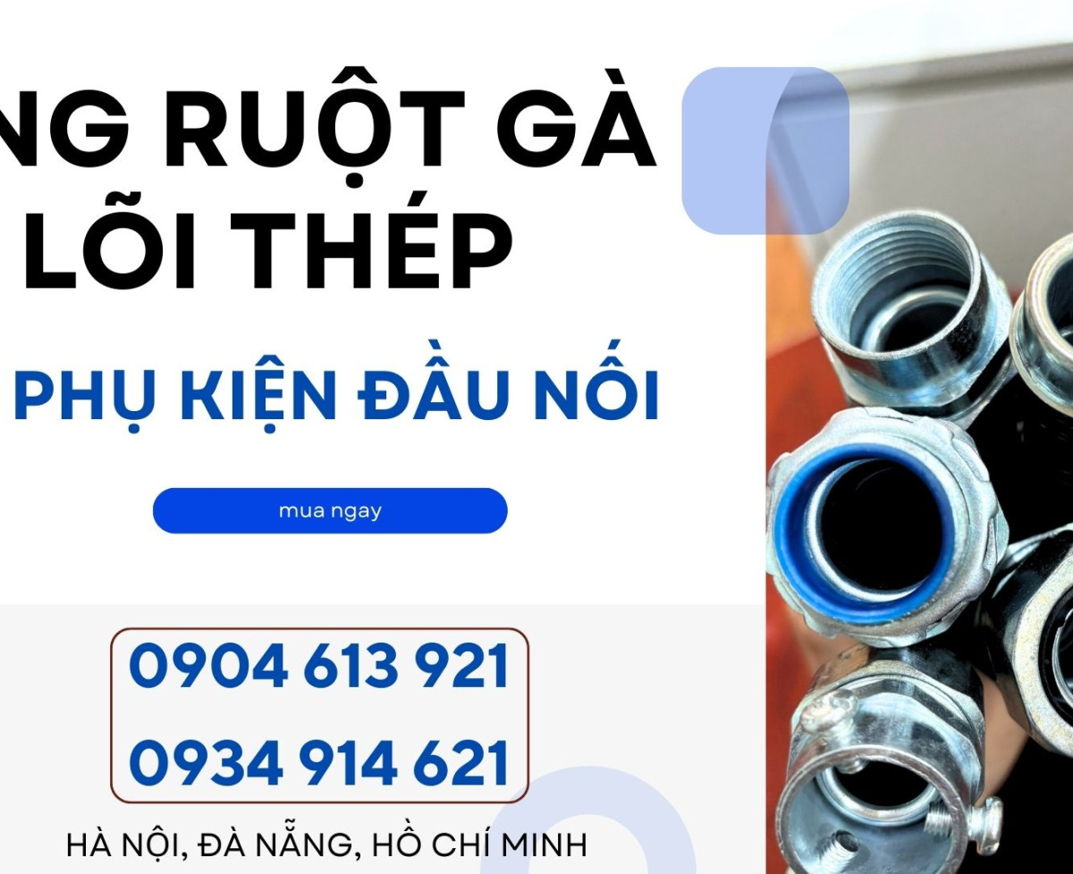 Ống ruột gà lõi thép / ống kẽm đàn hồi dây điện bọc nhựa PVC Đà Nẵng, Hà Nội, HCM