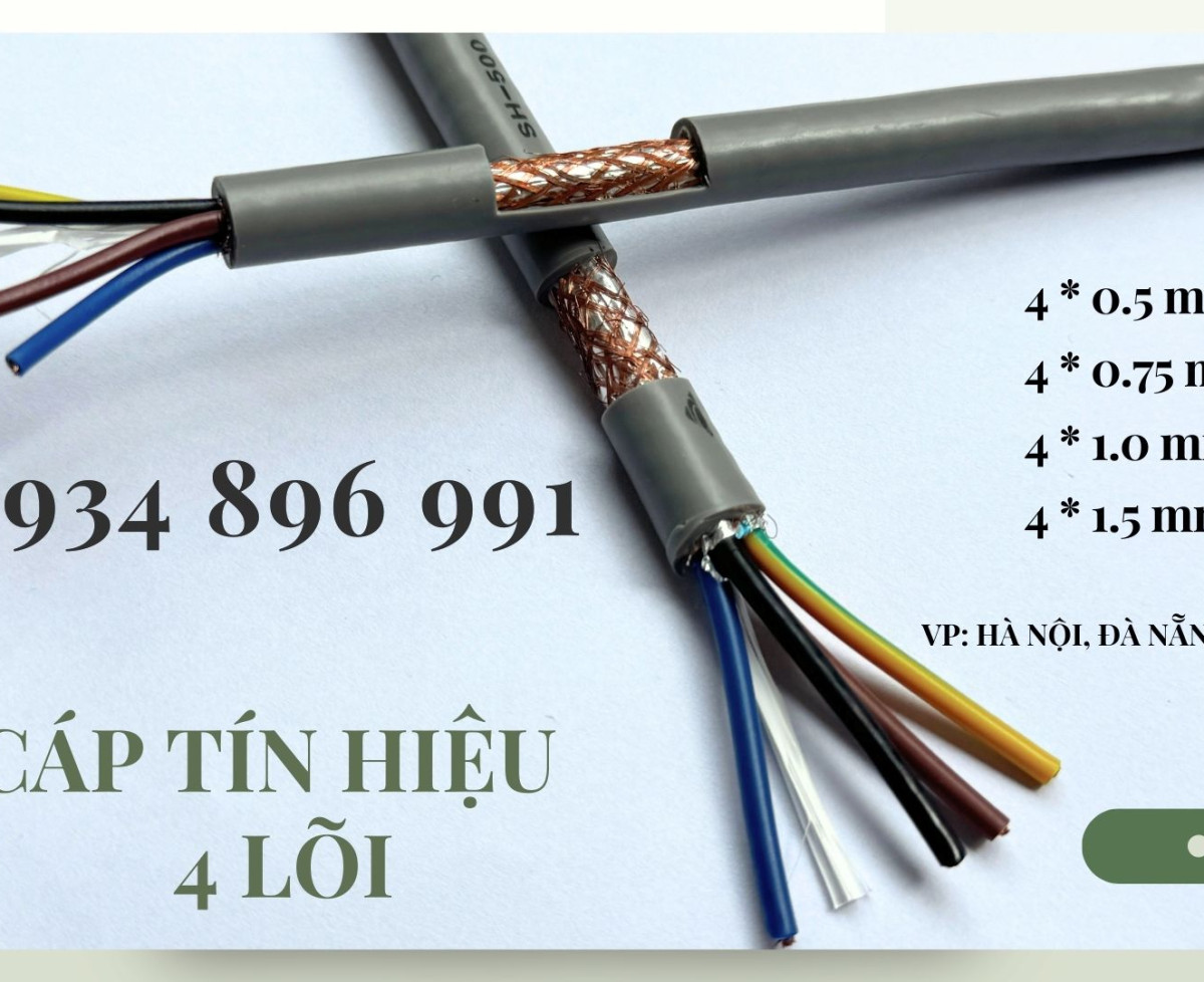 CÁP ĐIỀU KHIỂN 4 X 0.5 MM2 GIAO NGAY HÀ TĨNH, NGHỆ AN, THANH HÓA