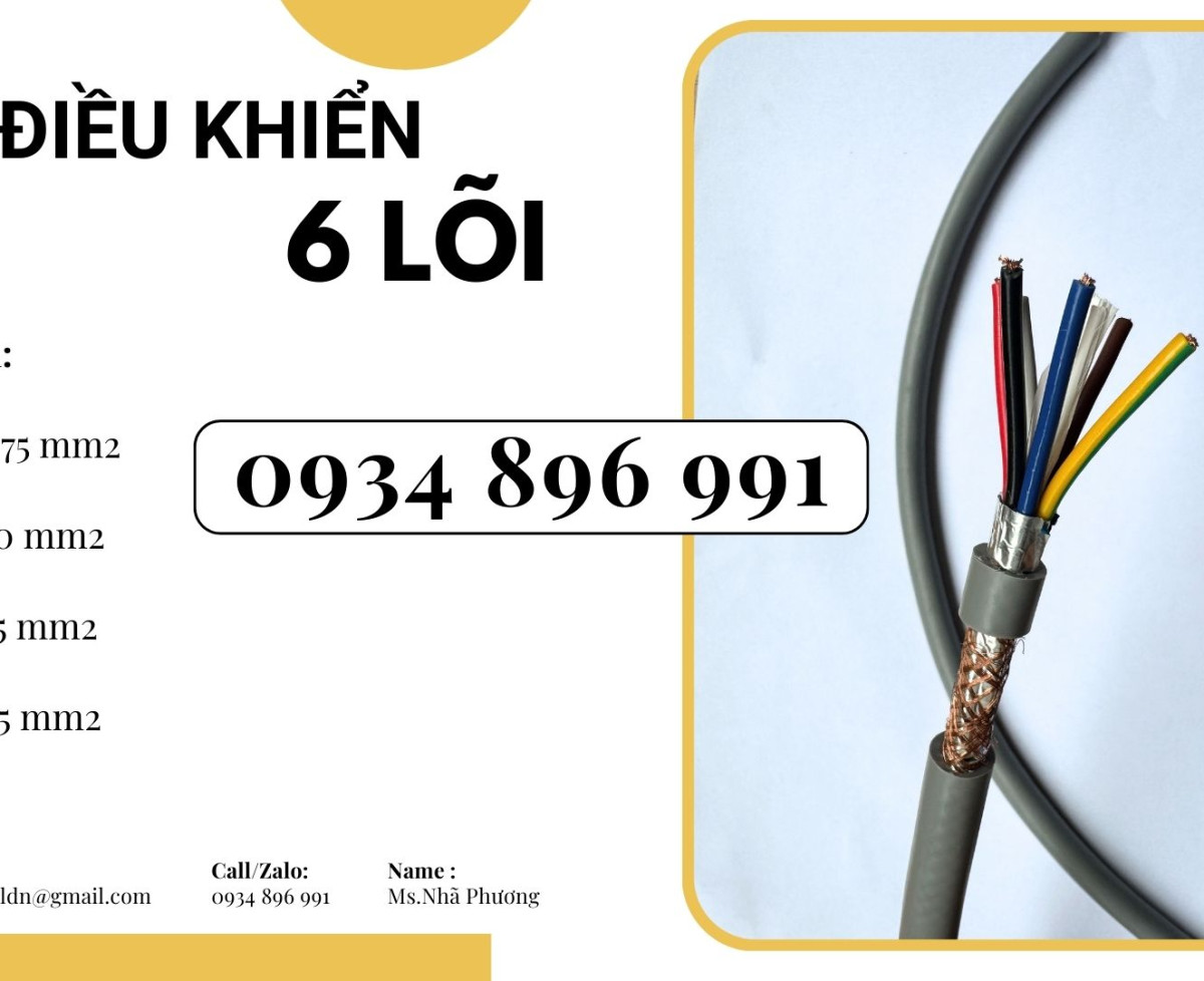CÁP ĐIỀU KHIỂN 6 LÕI CHỐNG NHIỄU KHÁNH HÒA, GIA LAI, BÌNH ĐỊNH