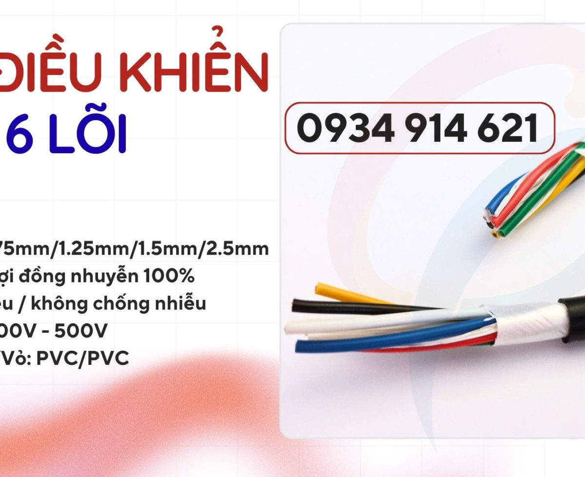 Cáp điều khiển / cáp tín hiệu Sangjin 6 lõi 6x0.5/6x0.75/6x1.25/6x1.5