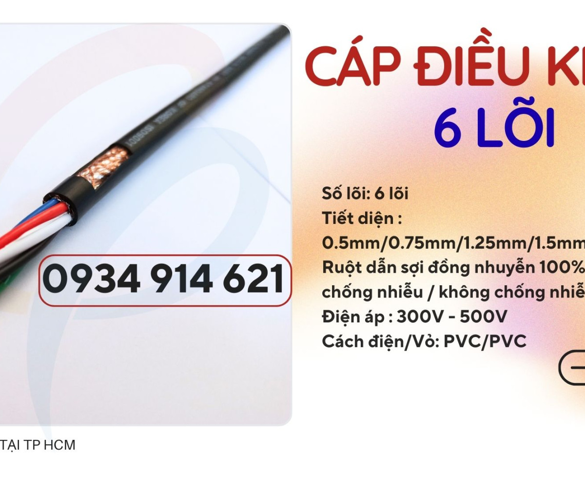 Cáp điều khiển / cáp tín hiệu Sangjin 6 lõi 6x0.5/6x0.75/6x1.25/6x1.5