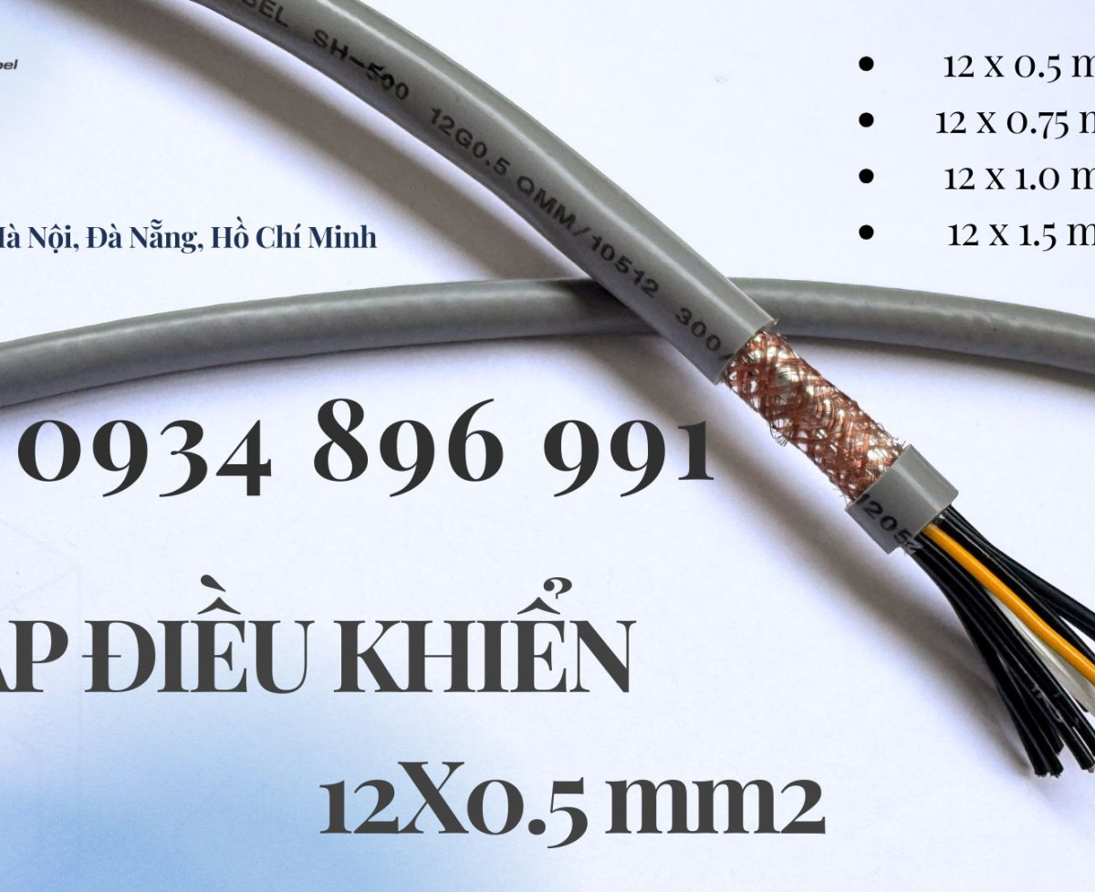 Cáp Tín Hiệu 12 Lõi 0.5mm² Có Sẵn Cần Thơ, Bình Dương, Long An