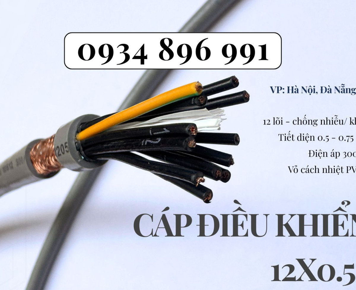 Cáp Tín Hiệu 12 Lõi 0.5mm² Có Sẵn Cần Thơ, Bình Dương, Long An