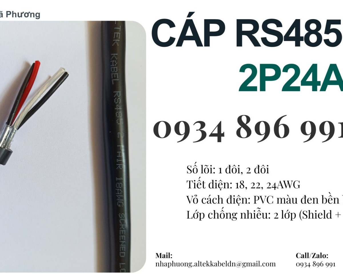 CÁP TÍN HIỆU RS485 2 PAIR 24 AWG ĐÀ NẴNG, HÀ NỘI, HỒ CHÍ MINH