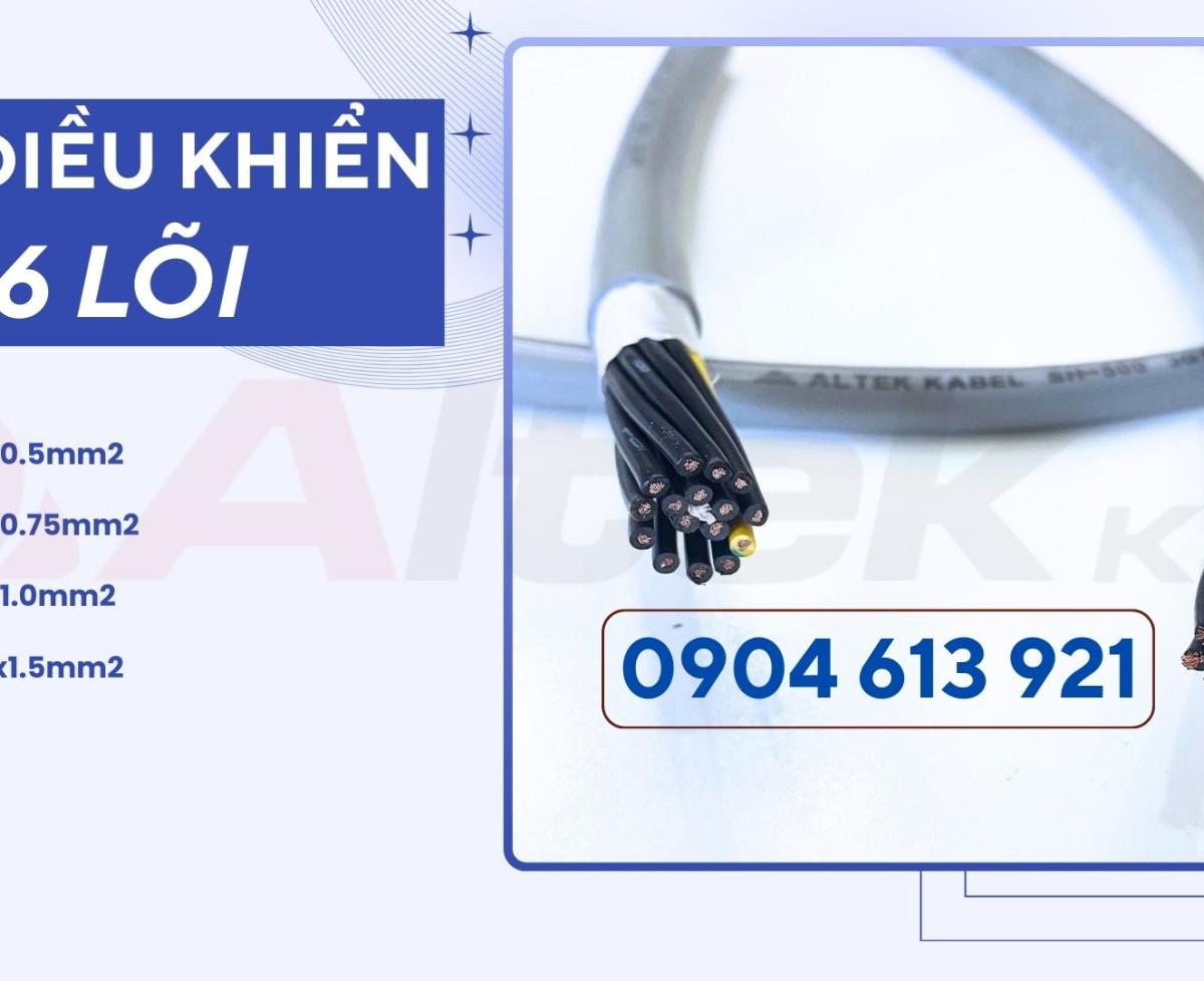 Cáp điều khiển 16x0.5/16x0.75/16x1.0/16x1.5 Altek Kabel chính hãng nhập khẩu