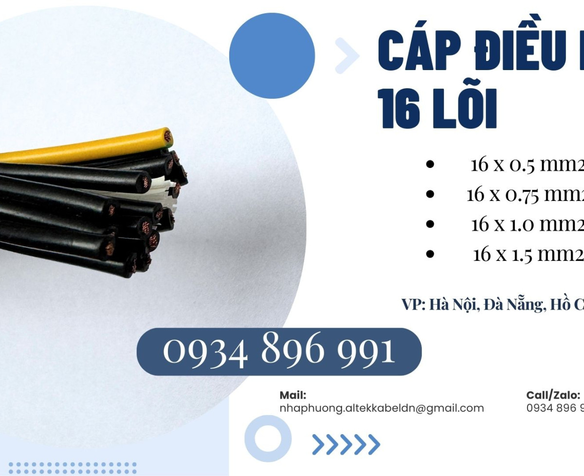 Cáp Tín Hiệu 16 X 0.75 Mm2 Giao Ngay Quảng Bình, Quảng Nam, Quảng Ngãi.