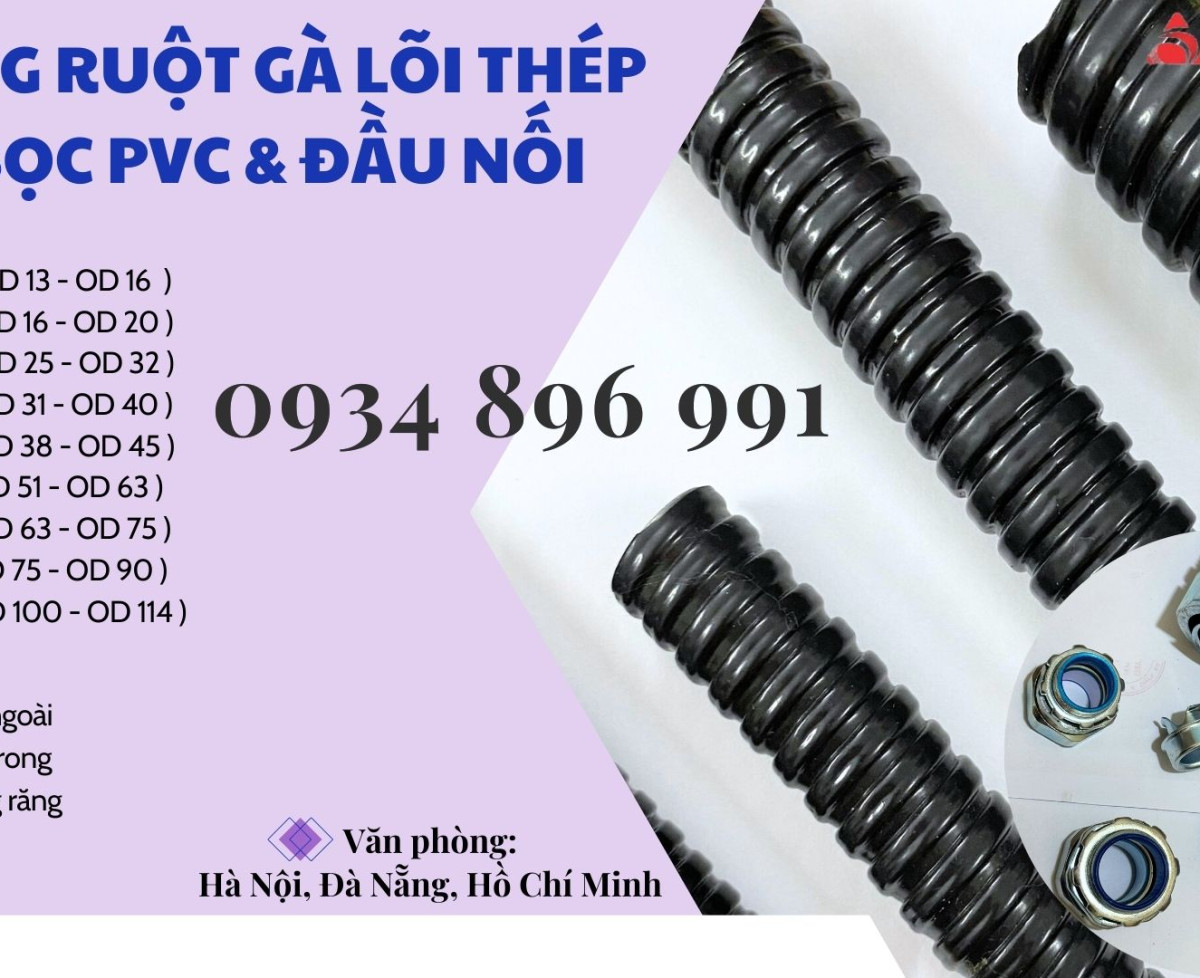 Ống Ruột Gà Lõi Thép Và Đầu Nối Đủ Quy Cách Tại Đà Nẵng, Hà Nội, Hồ Chí Minh