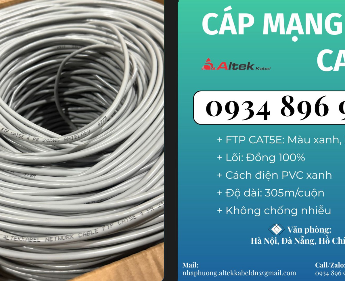 Cáp Mạng Ftp5e Chống Nhiễu Tại Hồ Chí Minh, Cần Thơ, Long An