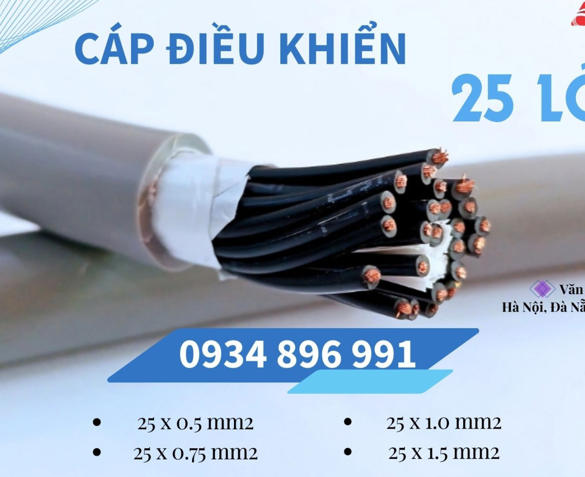 Cáp Tín Hiệu 25 Lõi 0.75mm2  Huế, Đà Nẵng, Hà Nội Giao Ngay