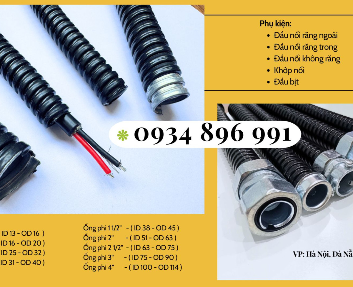 Ống Ruột Gà Lõi Thép Và Phụ Kiện Phi 20 Quảng Bình, Quảng Ngãi, Quảng Nam