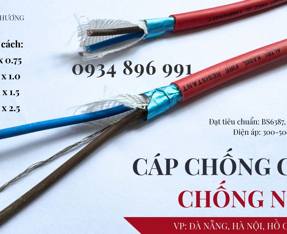 Cáp Chống Cháy Chống Nhiễu 2 Lõi Giao Ngay Cần Thơ, Đồng Nai, Long An.