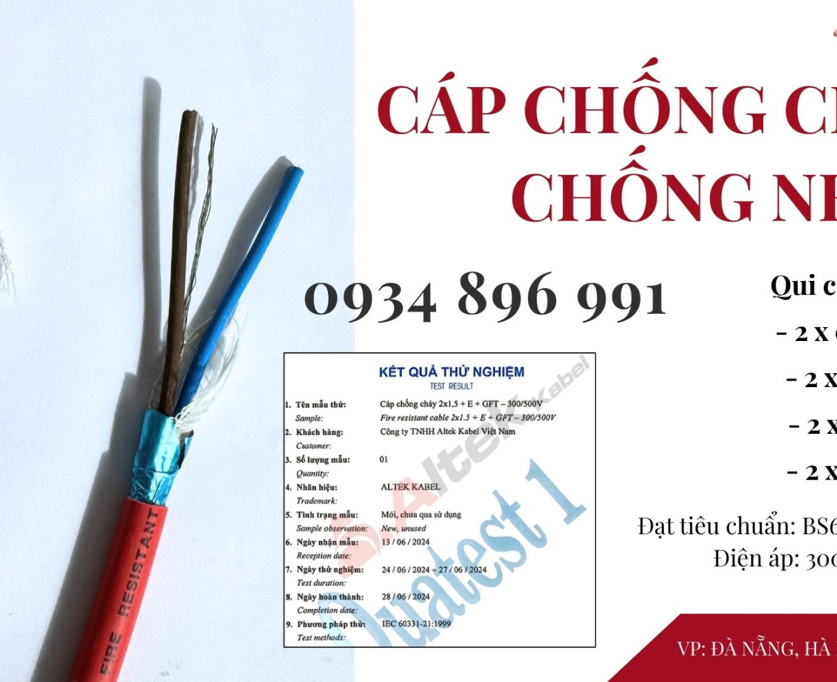 Cáp Chống Cháy Chống Nhiễu 2 Lõi Giao Ngay Cần Thơ, Đồng Nai, Long An.