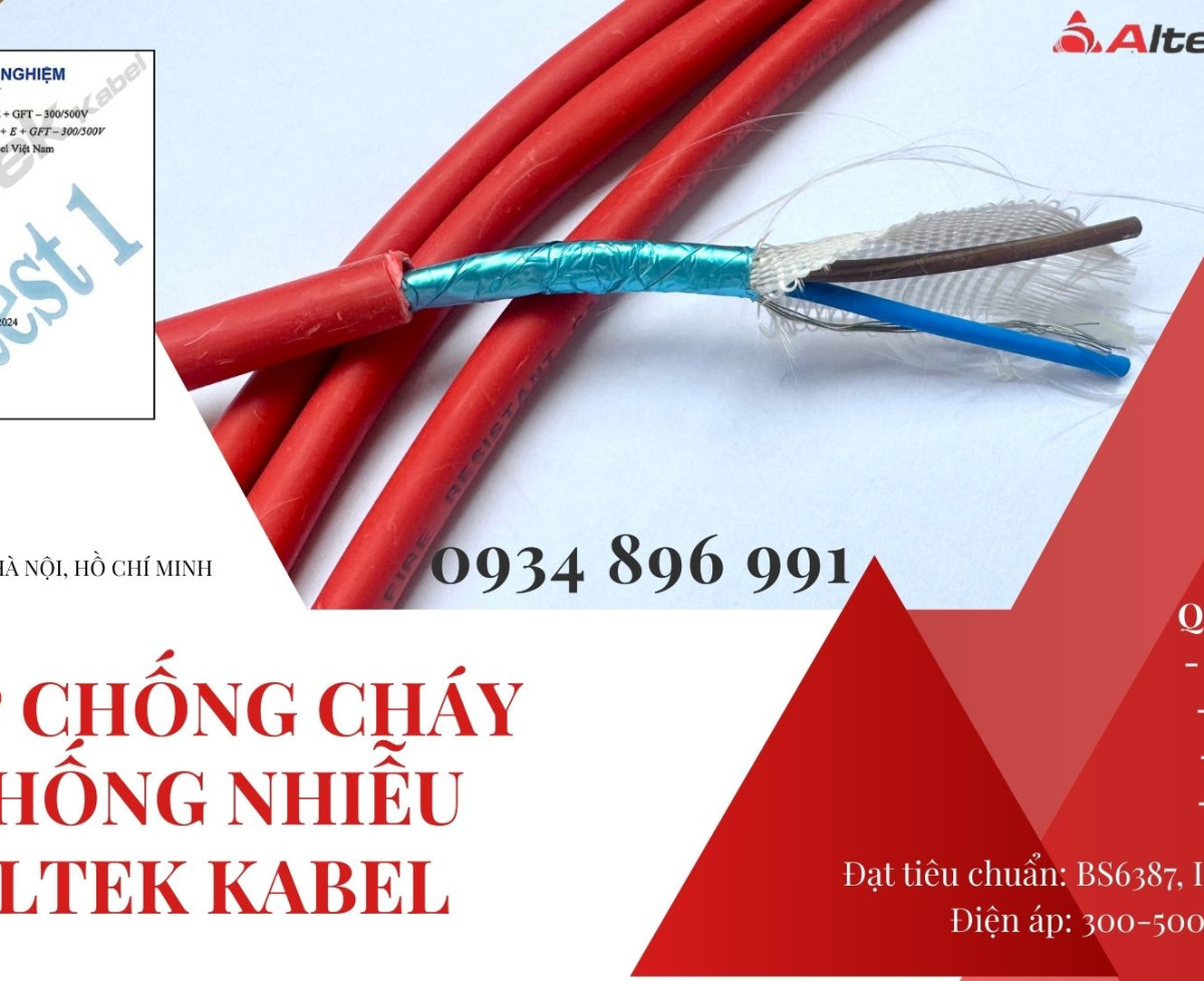 Cáp Chống Cháy Chống Nhiễu 2x0.75 Giao Ngay Cần Thơ, Đồng Nai, Long An.
