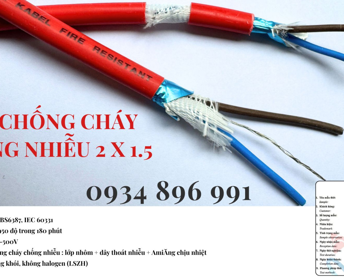 Cáp Điện Chống Cháy Chống Nhiễu 2x0.75 Giao Ngay Bình Dương, Quảng Nam, Quảng Ngãi.