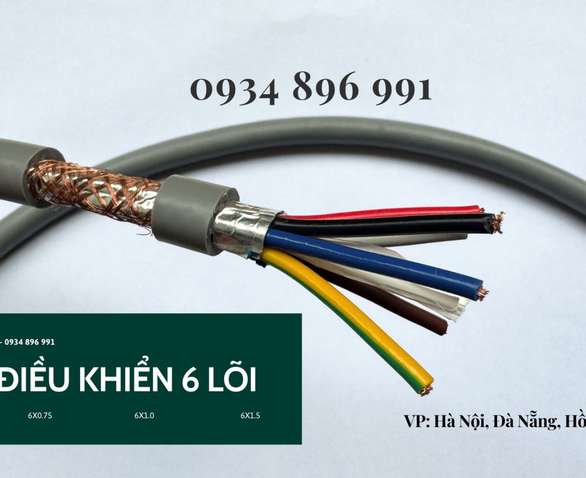 Cáp Điều Khiển 6x1.0 Mm2 Chống Nhiễu Hà Nội, Hưng Yên, Bắc Ninh