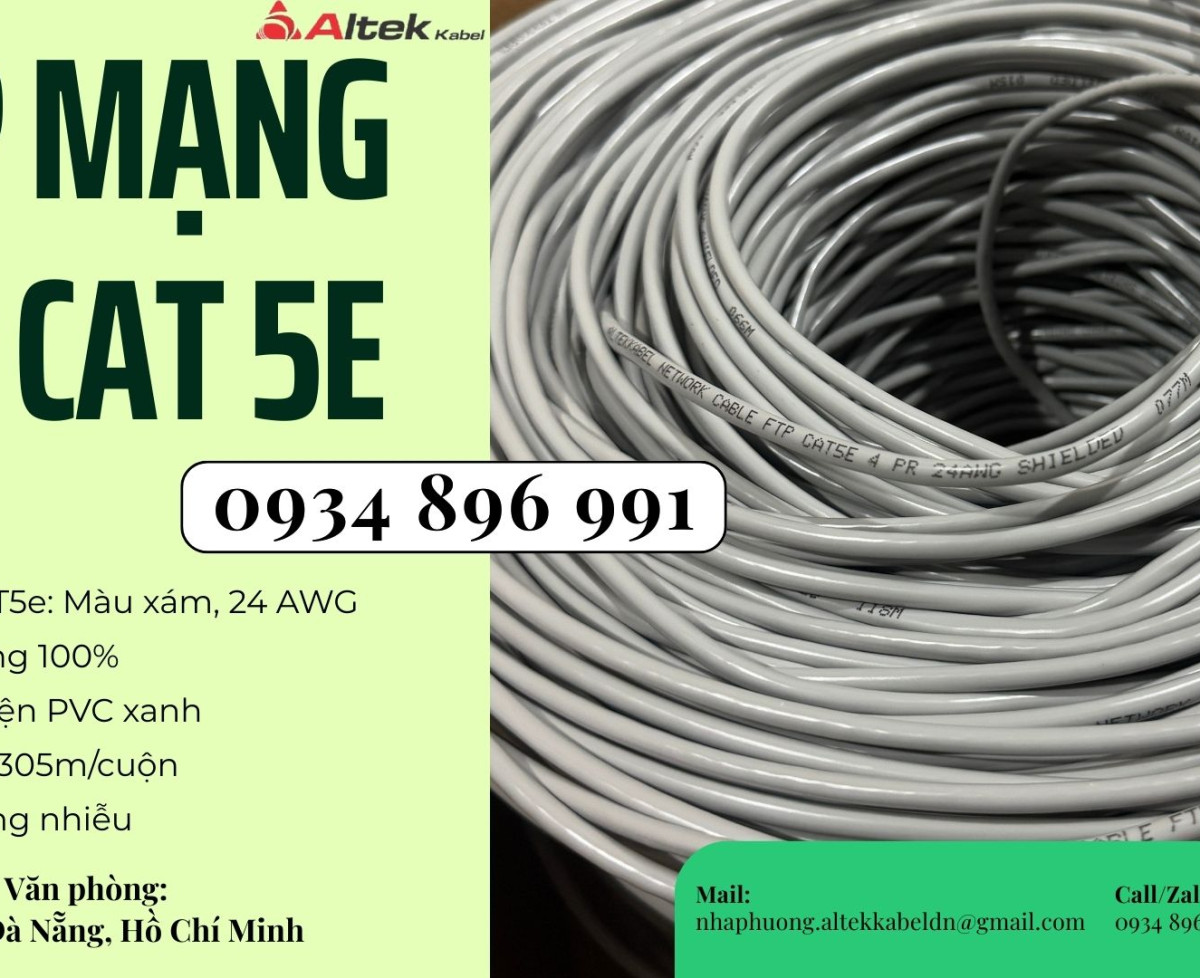 Cáp Mạng Cat 5e –24awg Tại Quảng Nam, Quảng Bình, Quảng Trị.