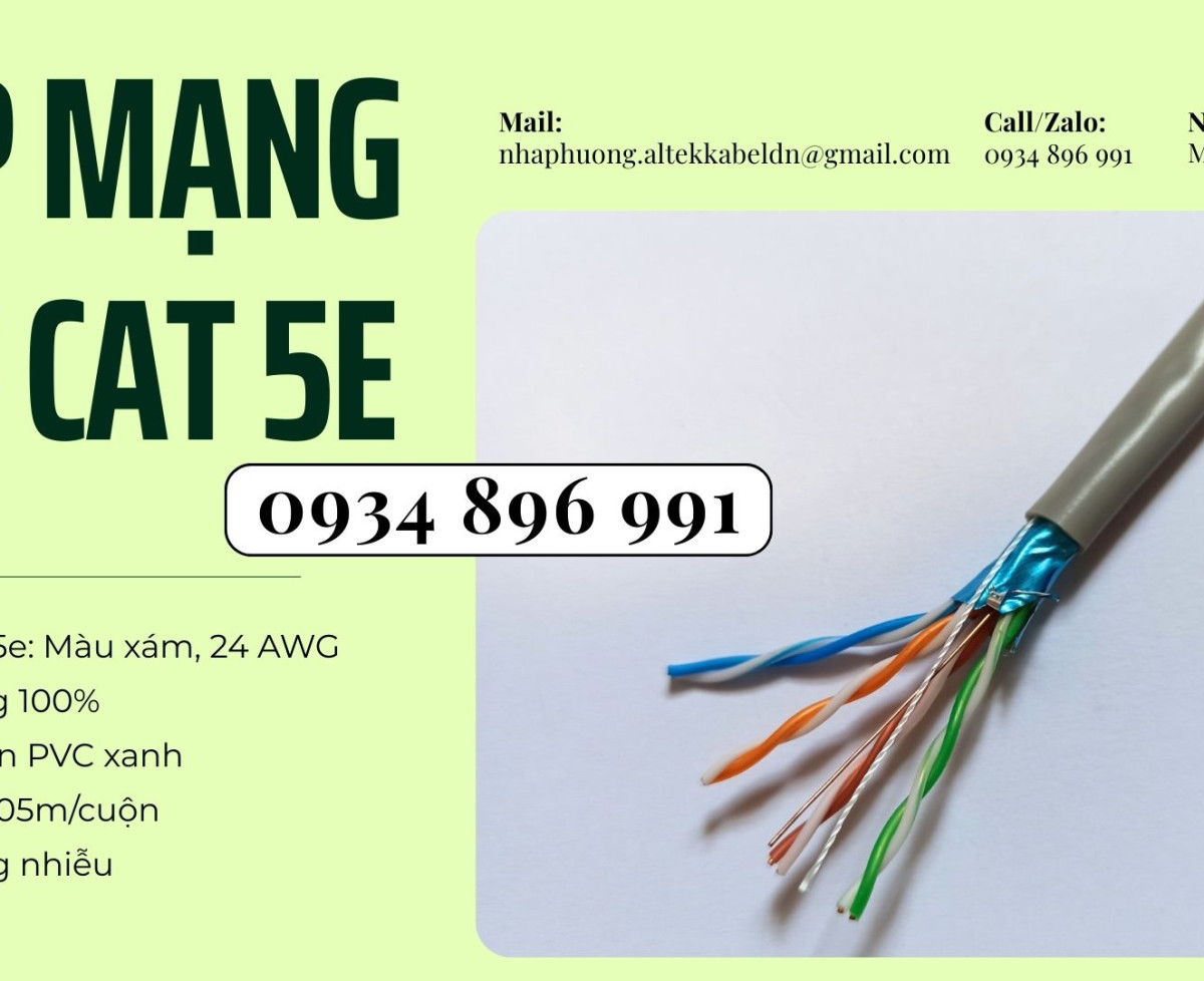 Cáp Mạng Cat 5e –24awg Tại Quảng Nam, Quảng Bình, Quảng Trị.
