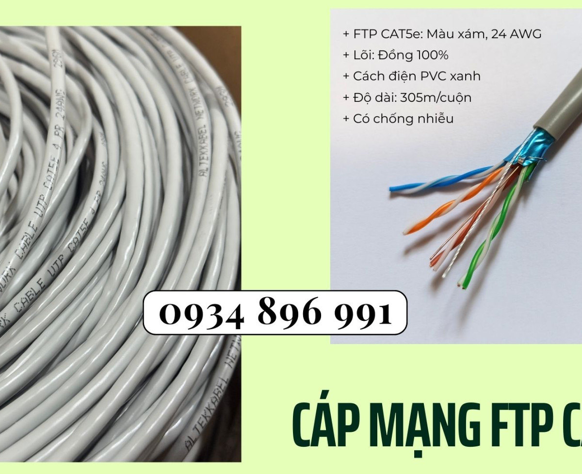 Cáp Mạng Cat 5e –24awg Tại Quảng Nam, Quảng Bình, Quảng Trị.
