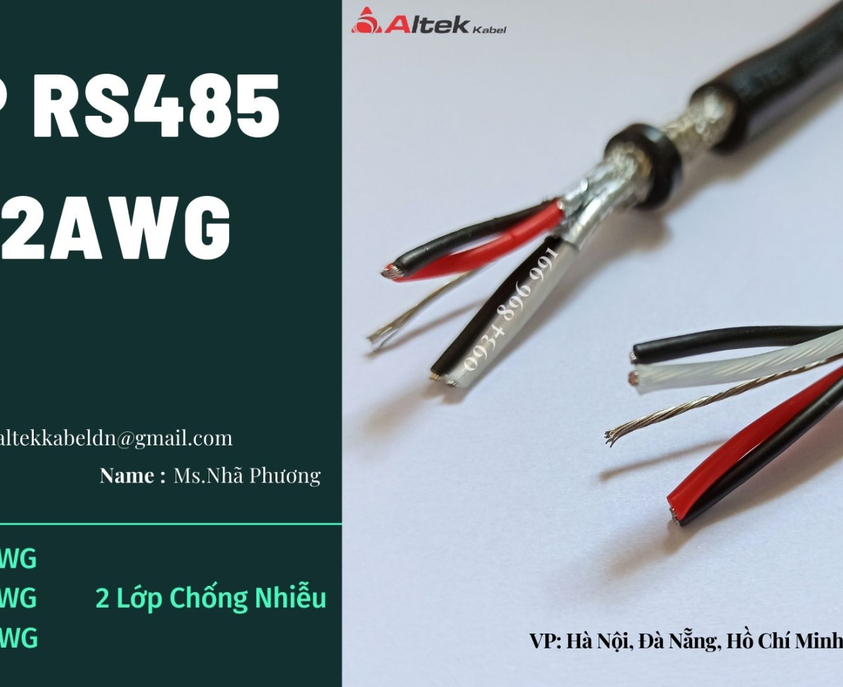 CÁP TÍN HIỆU RS485 2 PAIR 18 AWG CẦN THƠ, LONG AN, VŨNG TÀU