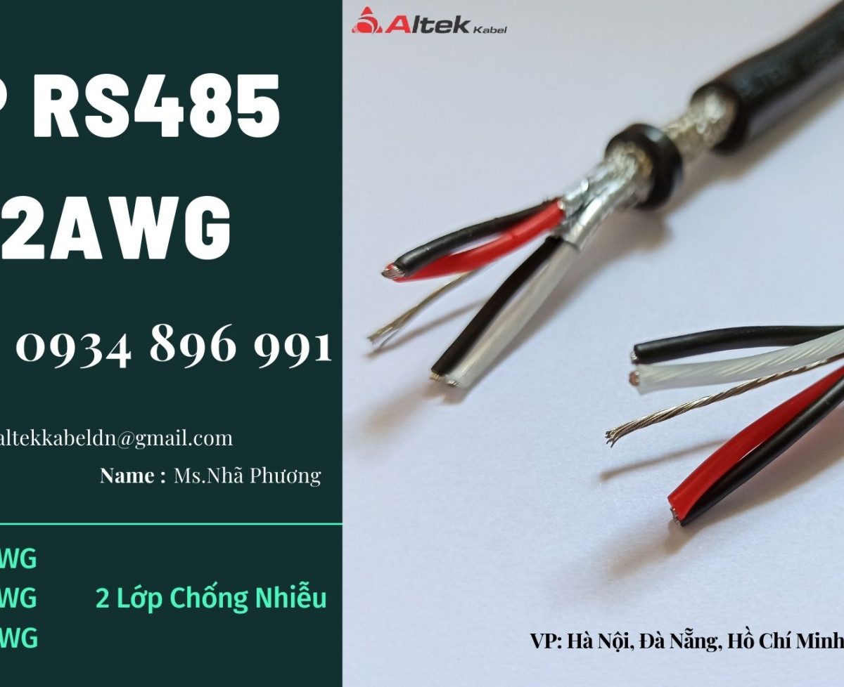 CÁP TÍN HIỆU RS485 2 PAIR 18 AWG CẦN THƠ, LONG AN, VŨNG TÀU