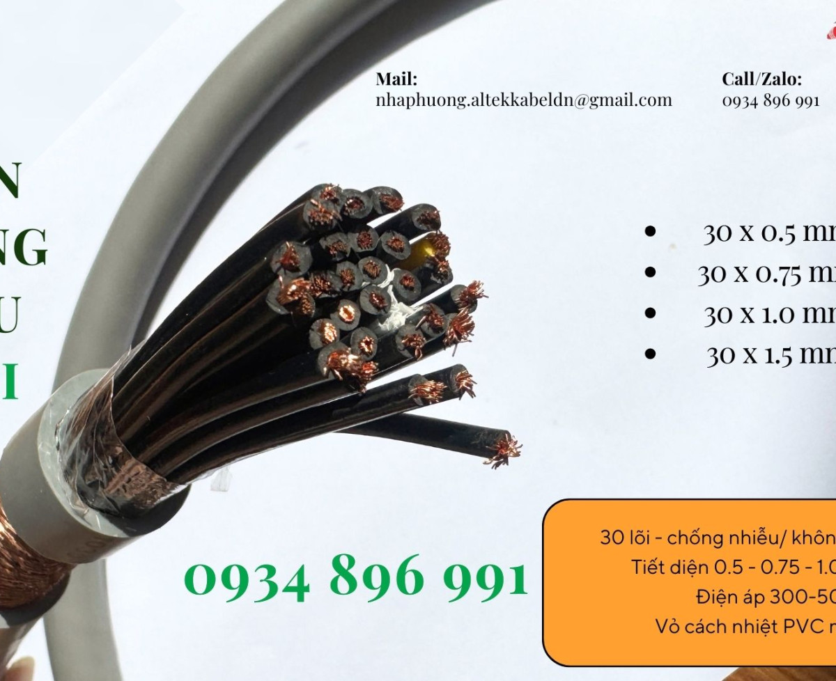 Cáp Tín Hiệu Chống Nhiễu 30x 0.75 Mm2 Hà Nội, Hưng Yên, Bắc Ninh