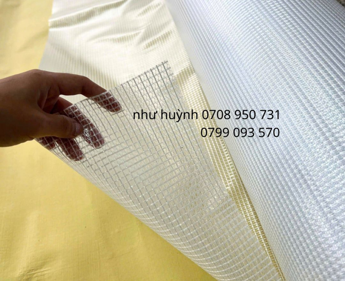 Bán màng nhựa pvc kẹp lưới nhỏ sợi polyester