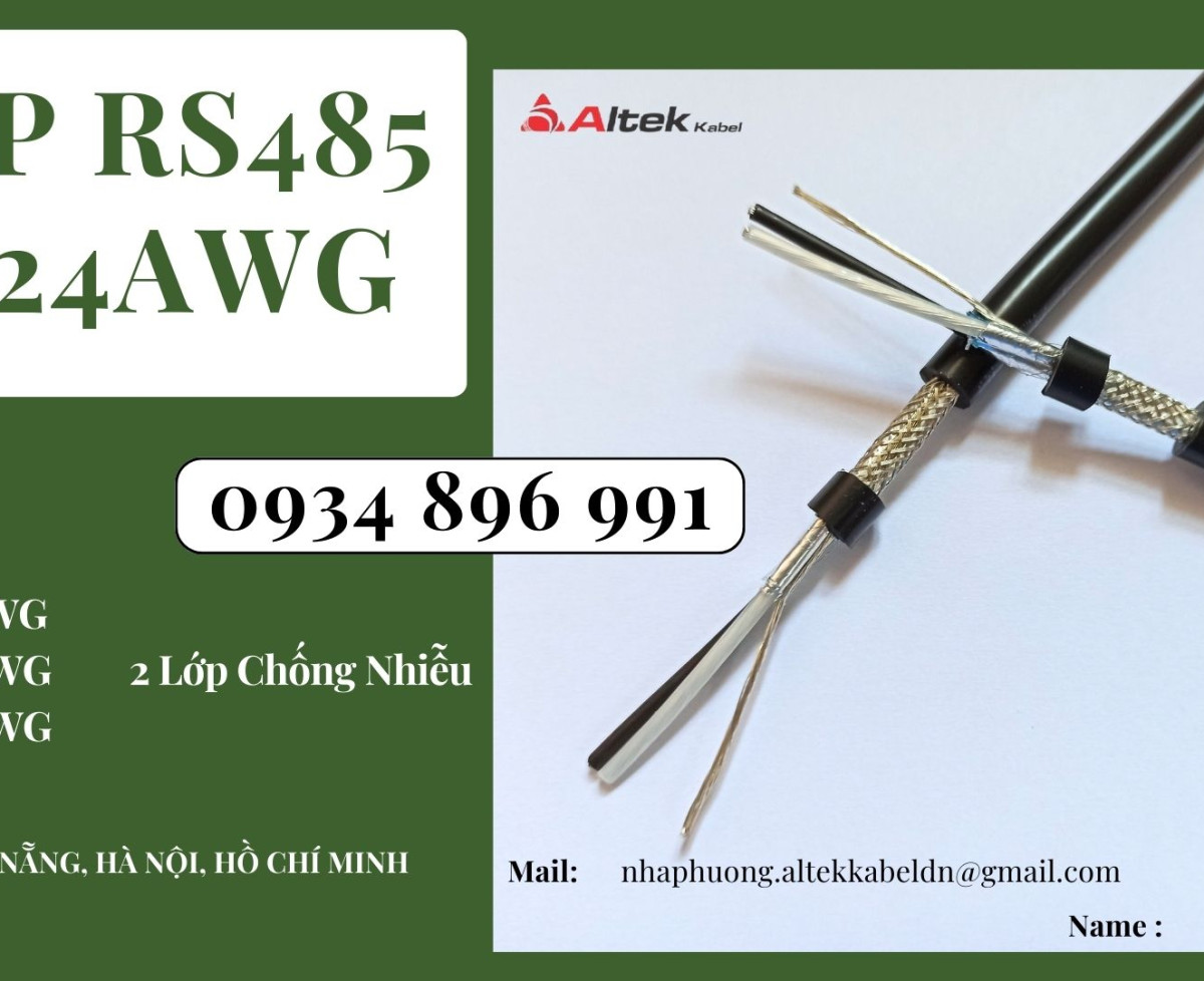 Cáp Tín Hiệu Rs485 1 Pair 22 Awg Đà Nẵng, Hà Nội, Hồ Chí Minh