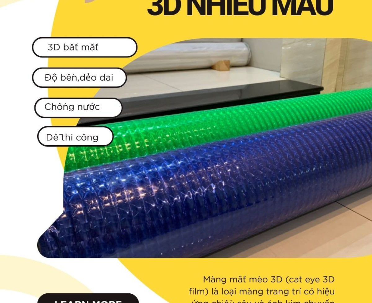 Màng mắt mèo 3D (cat eye 3D film) giá sỉ toàn quốc