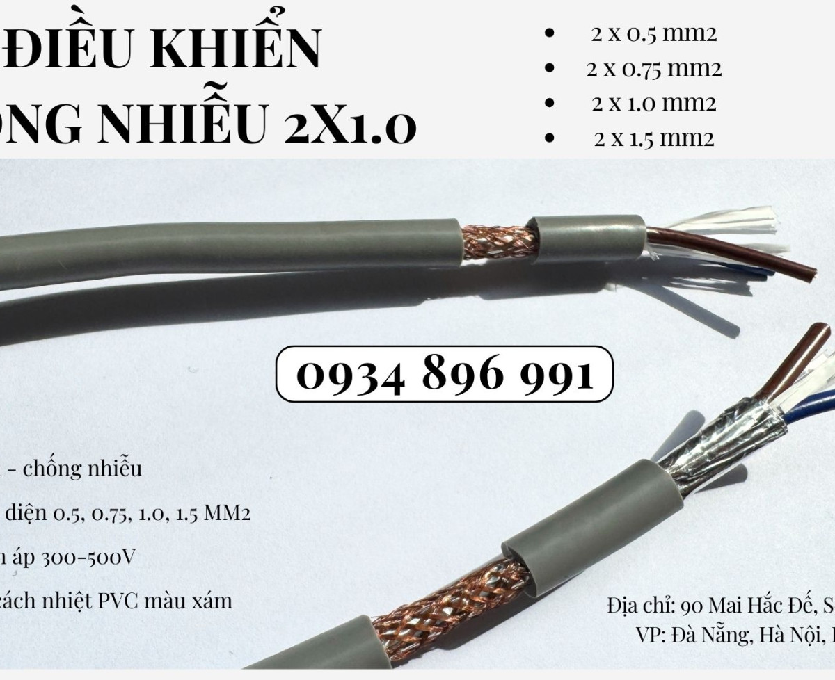 CÁP CHỐNG NHIỄU 2 LÕI 1.0MM2 HÀ NỘI, HƯNG YÊN, BẮC NINH