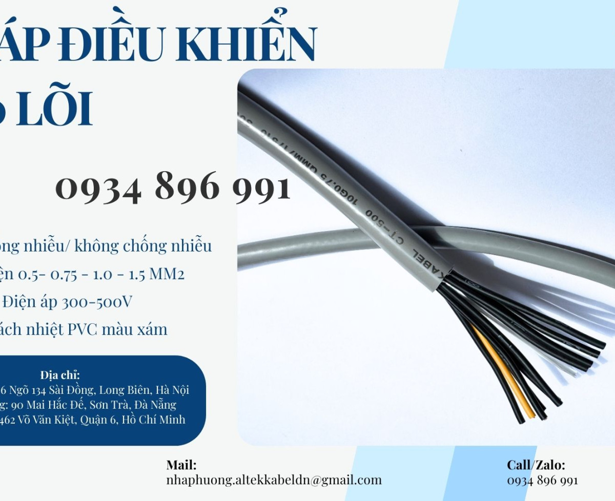 Cáp Điều Khiển 10x0.75 Có Sẵn Nghệ An, Hà Tĩnh, Thanh Hóa