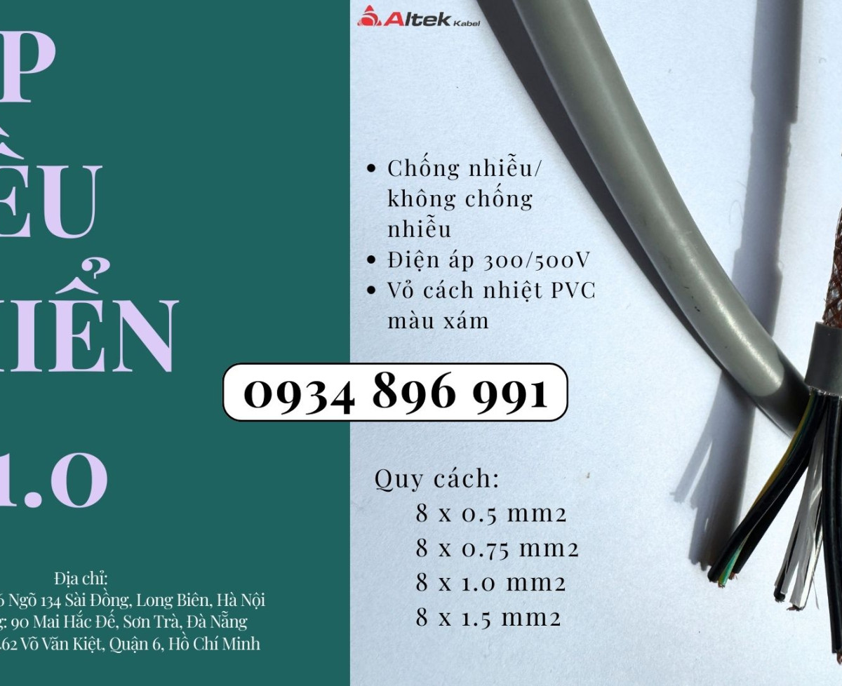 Cáp Tín Hiệu Altek Kabel 8 Lõi 1.5mm² phân phối tại Huế, Đà Nẵng, Quảng Trị