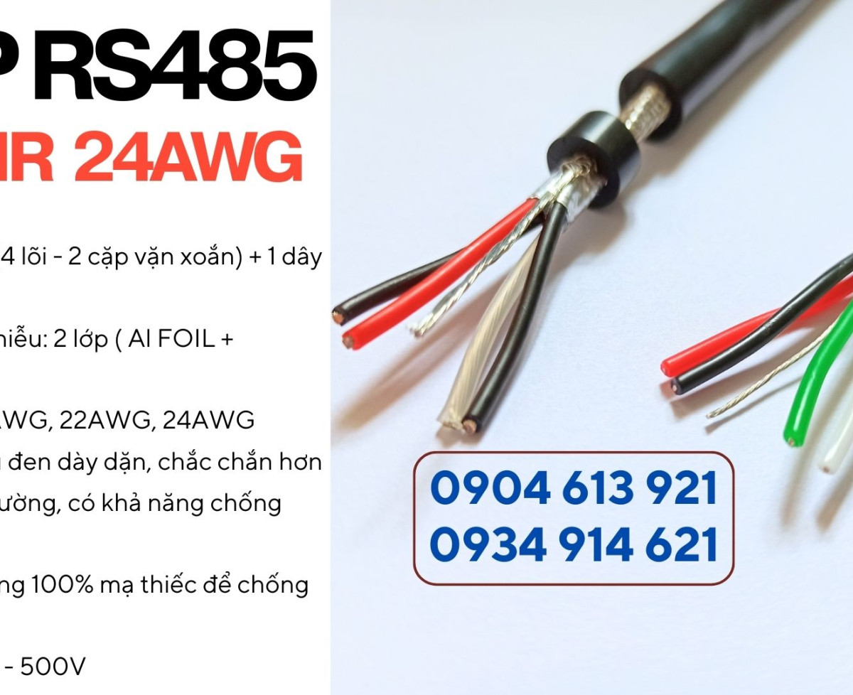 Cáp truyền thông RS485 vặn xoắn chống nhiễu 2 lớp 1 pair 18AWG Altek Kabel