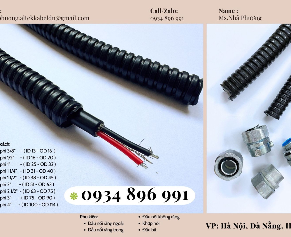 Ống Ruột Gà Lõi Thép Bọc Nhựa PVC Và Phụ Kiện Có Sẵn Tại Hồ Chí Minh, Bình Dương, Long An