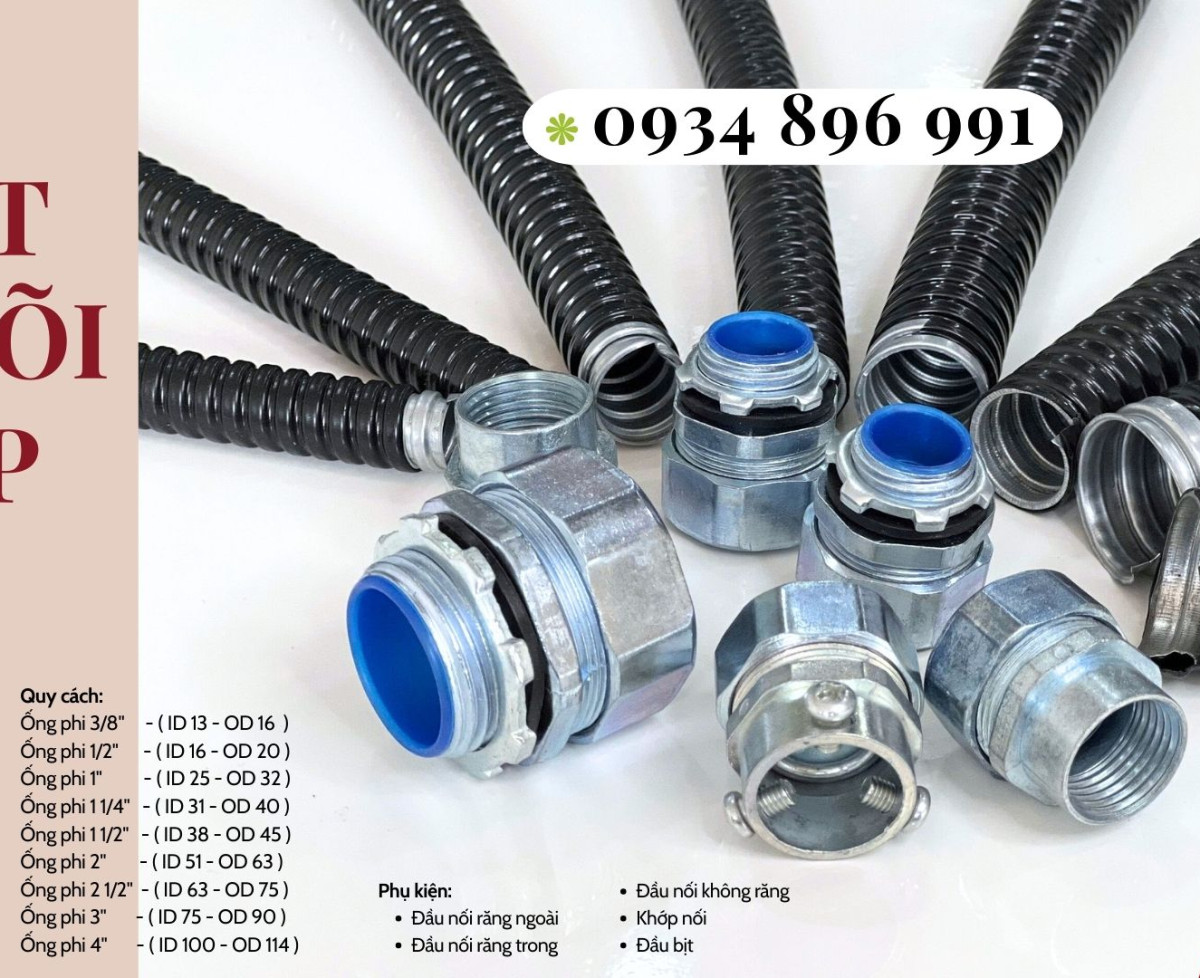 Ống Ruột Gà Lõi Thép Bọc Nhựa PVC Và Phụ Kiện Có Sẵn Tại Hồ Chí Minh, Bình Dương, Long An