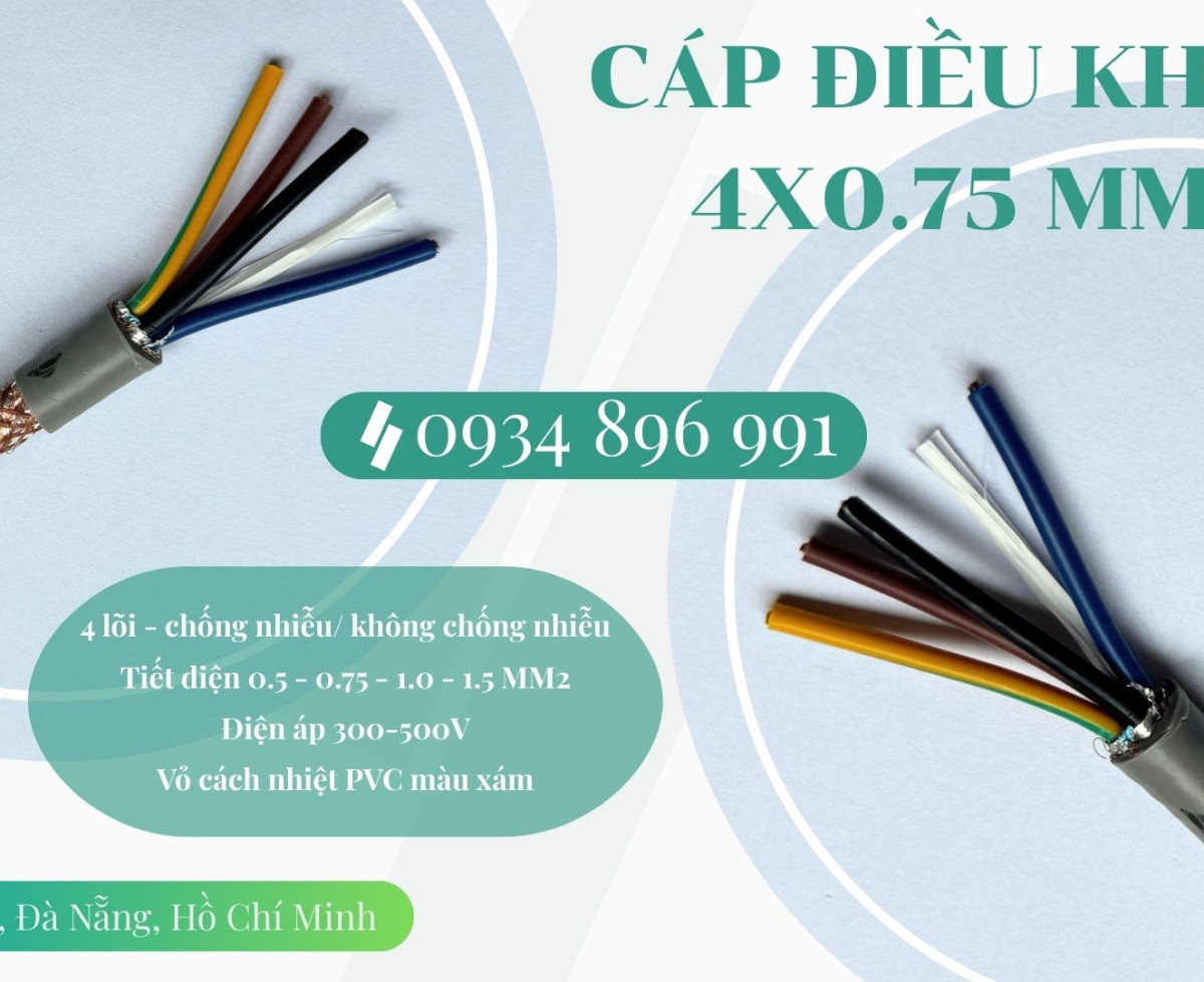 Cáp Điều Khiển 4x0.75 mm² Giao Ngay Quảng Bình, Quảng Nam, Quảng Ngãi