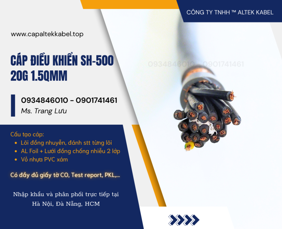 Cáp điều khiển Altek Kabel SH-500 20x1.5mm2