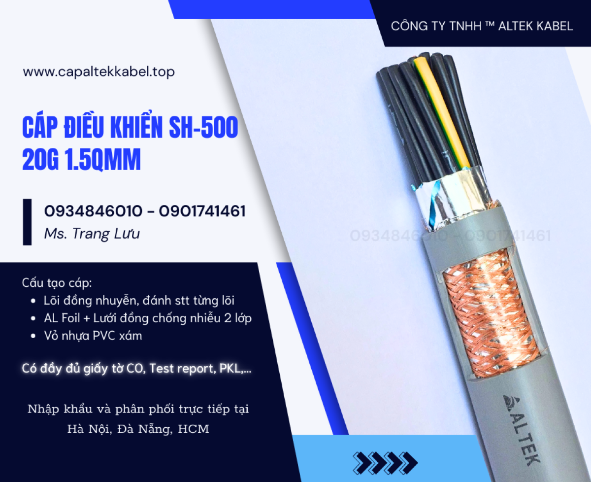 Cáp điều khiển Altek Kabel SH-500 20x1.5mm2