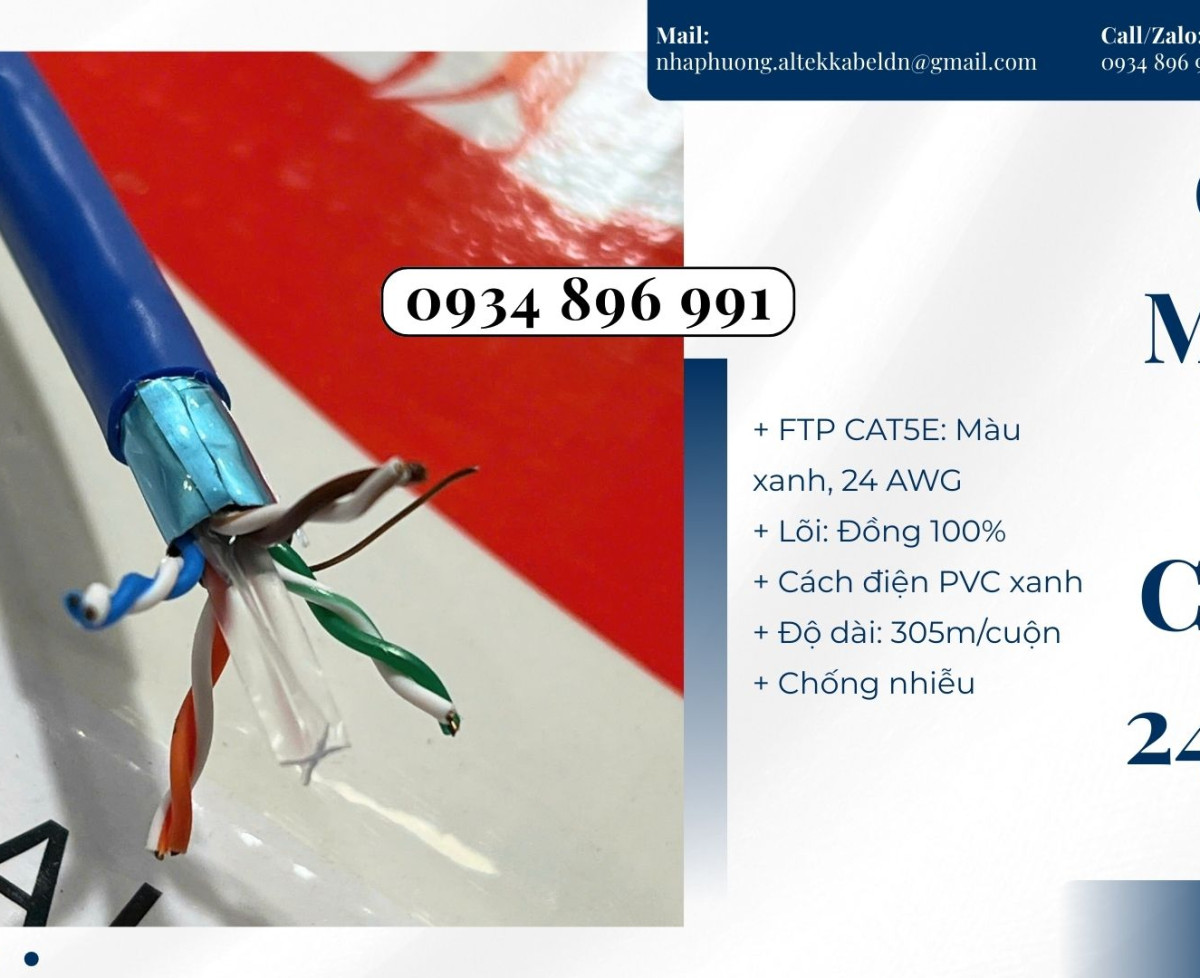 Cáp Mạng FTP5e Chống Nhiễu Tại Hồ Chí Minh, Cần Thơ, Long An