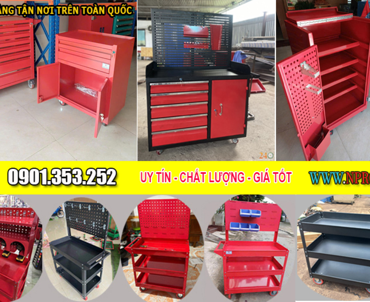 Tủ đồ nghề 2 cánh 2 ngăn kéo 2 khay KT: 1000Wx500Dx1800Hmm