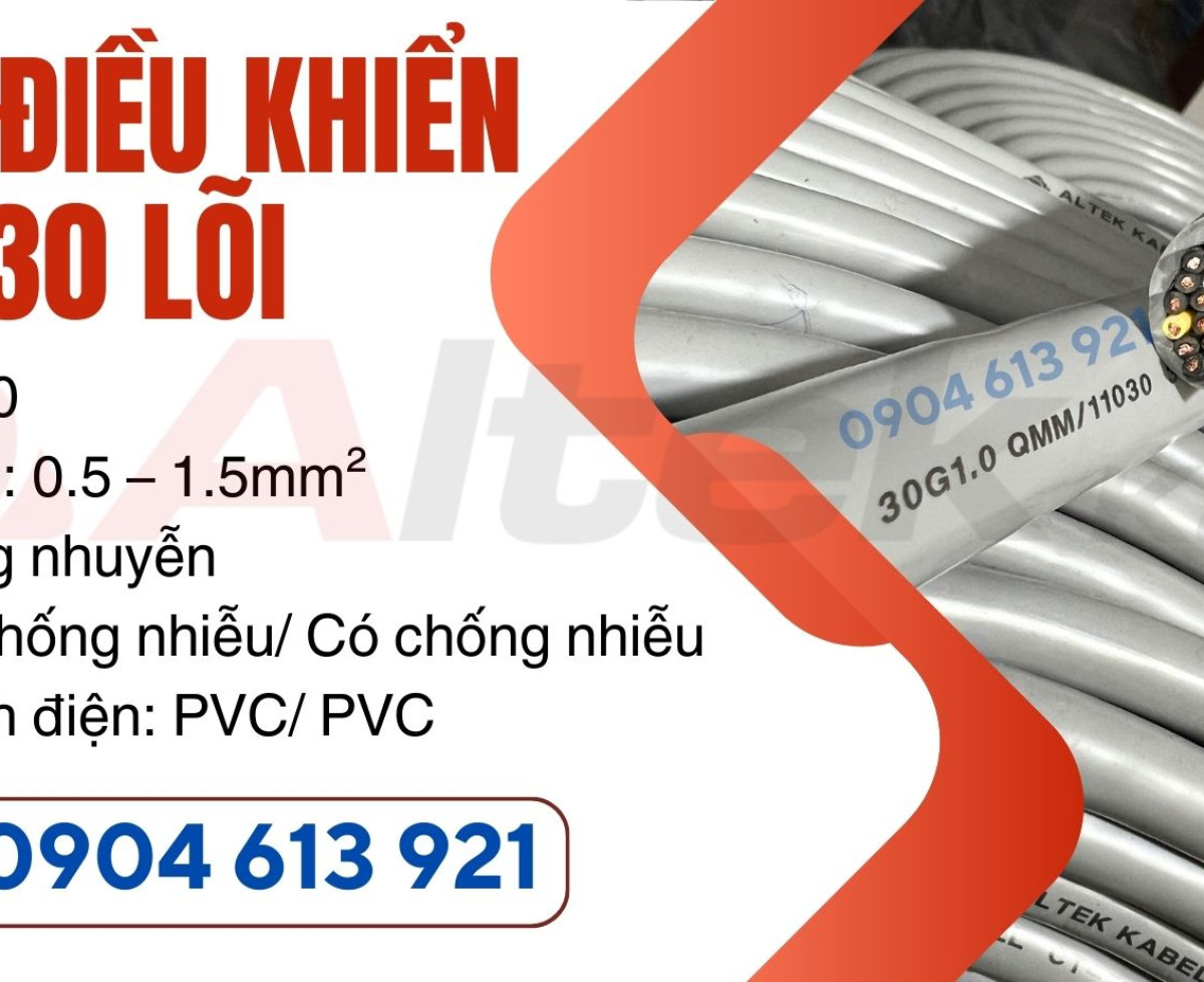 Cáp điều khiển 30x0.5/30x0.75/30x1.0/30x1.5 Altek Kabel