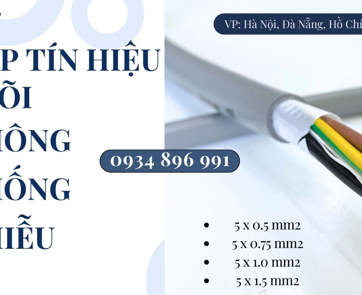 Cáp Tín Hiệu Không Chống Nhiễu 5×1.0mm² Nghệ an, Thanh Hóa, Hà Tĩnh