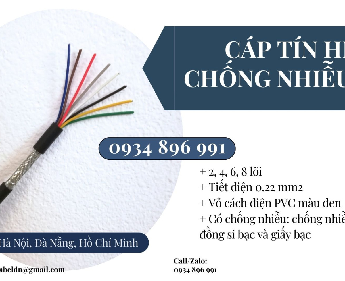 Cáp Chống Nhiễu 8X0.22 Mm2 Khánh Hòa, Bình Dương, Đồng Nai.