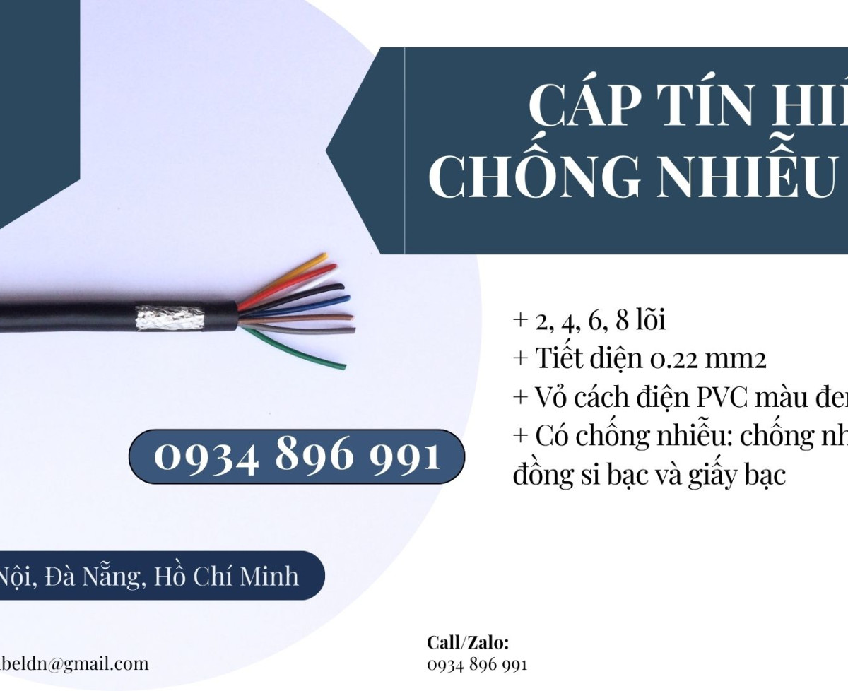 Cáp Chống Nhiễu 8X0.22 Mm2 Khánh Hòa, Bình Dương, Đồng Nai.