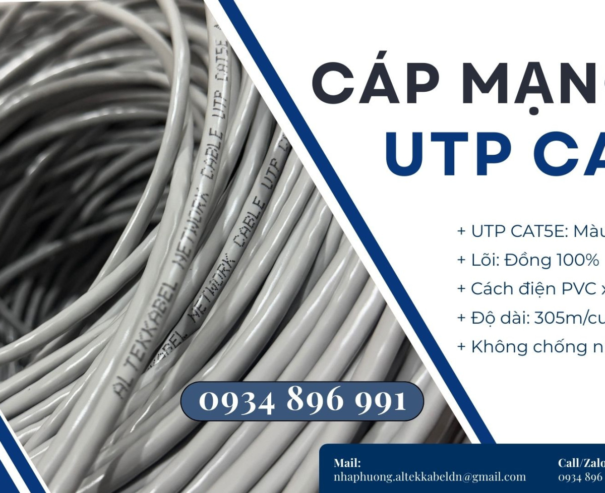 Cáp Mạng Altek Kabel Utp Cat 5e–24awg 4 Pair Hồ Chí Minh, Long An, Cần Thơ