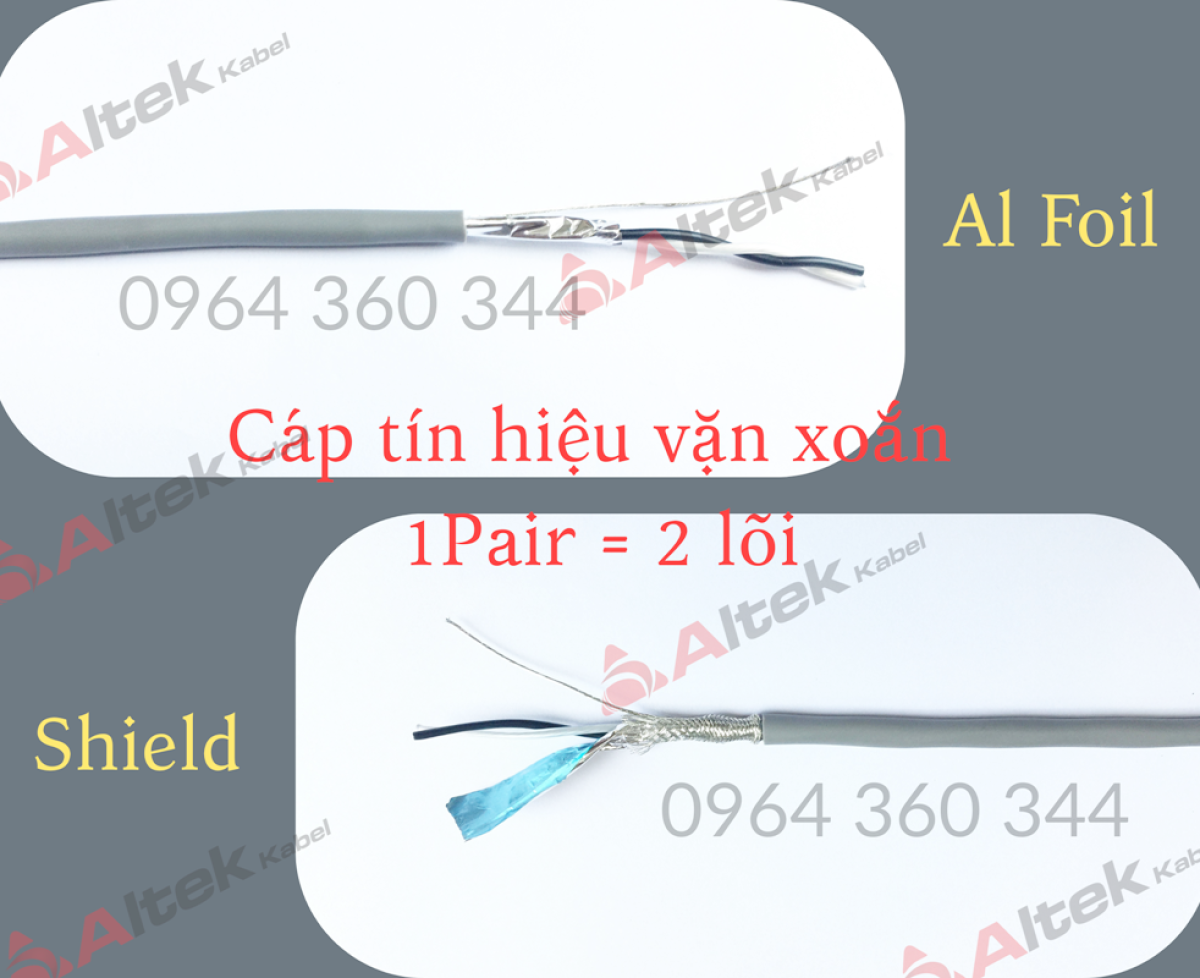 Cáp tín hiệu vặn xoắn AWG / Cáp tín hiệu chống nhiễu RS485